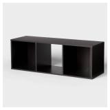 11" 3-Cube Decorative Book Shelf Black-...