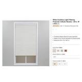 White Cordless Light Filtering Polyester...