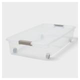 60qt Latching Clear Storage Box with Gray...