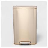 45L Rectangle Stainless Steel Step Trash Can...