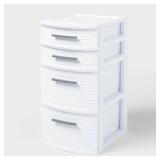 4 Drawer Medium Tower White - Brightroom