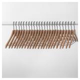 24pk Wood Suit Hangers Natural - Brightroomï¿½