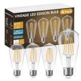 4pk Vintage LED Edison Bulbs