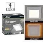 Low Profile 5 in. White Square LED Flush Mount...