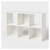 6 Cube Book Decorative Book Shelf White -...