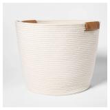 Decorative Coiled Woven Rope Floor Basket with...