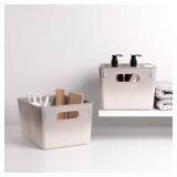 Isaac Jacobs 2pk 7"x8.11" Decorative Storage...