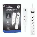 GE Surge Protector Power Strip Combo Pack with...