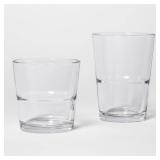 12pc Glass Tall and Short Tumbler Set -...