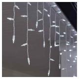 200 Count Cool White Steady Lit Mini LED Icicle...