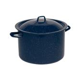 IMUSA USA Enamel Steamer Pot, 16-Quart, Blue