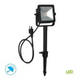 900 Lumen Plug-in Black Integrated LED Outdoor...