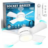 Bell+Howell Socket Breeze Modern Ceiling Fans...