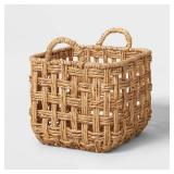 Large Twisted Open Checkered Weave Milk Crate...