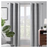 Paloma Gray 38 in. W X 63 in. L Grommet 100%...