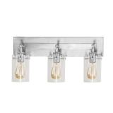 Regan 21 in. 3-Light Brushed Nickel Bathroom...