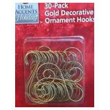 30pk Gold Swirl Christmas Tree Ornament Hooks