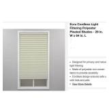 Ecru Cordless Light Filtering Polyester Pleated...