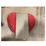 Red Heart-Shaped Ceramic Serving Dish -...