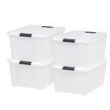 45 Qt./11.25 Gal. Buckle up Storage Box, Pearl...