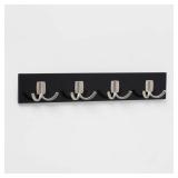Modern Octopus 4 Rail Nickel Hooks Black -...