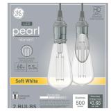 GE 2pk 60W ST19 Light Bulbs Soft White