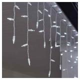 200 Count Cool White Steady Lit Mini LED Icicle...