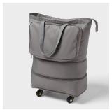 Collapsible Rolling Tote Radiant Gray -...