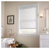 32Wx72L 2.5" Faux Wood Blinds, White