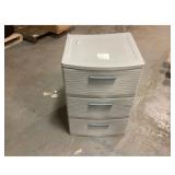brightroom 3-Drawer Plastic Storage Tower, Gray