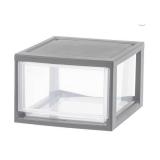 Compact Stacking Drawer Organizer - Gray/Clear