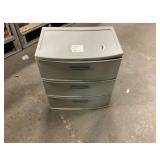 Brightroom 3-Drawer Tower - Plastic Storage, Gray