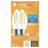 GE 2pk 60W Relax Light Bulbs Warm White
