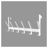 Heavy Duty Over the Door 6 Hooks Rail Matte...