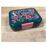 Cat & Jack Floral Bento Lunch Box - Spork, Green.