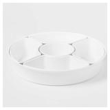 6pc Melamine 5-Section Serving Platter White -...