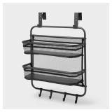 2 Tier Over the Door Organizer with Hooks 1pc -...