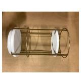 Modern Gold & White Cylindrical Decorative...