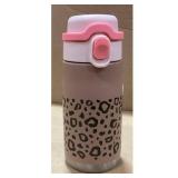 Insulated Leopard Print Water Bottle -...