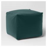 18"x15" Outdoor Patio Pouf Fern Shower Green -...