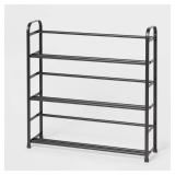 Small Space Metal Shoe Rack Black -...