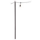 9.8 Ft. String Light Pole in Black (1-Pack)