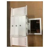 White Wooden Jewelry Armoire Organizer -...