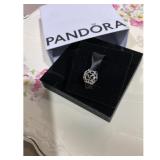 Pandora Openwork Hearts Charm  Silver