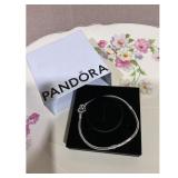 Pandora Bracelet with Heart Clasp  Female