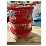 Pyrex Simply Store Glass Containers wRed Lids