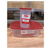Rubbermaid Food Storage 2-Pack  Lids  Clear Bases