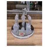 Frosted Woods Nativity Scene  9in