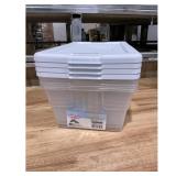 Sterilite Storage Box 6 Qt  ClearWhite