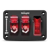 Nilight 3 Gang Toggle Switch 12V Rocker Switch...